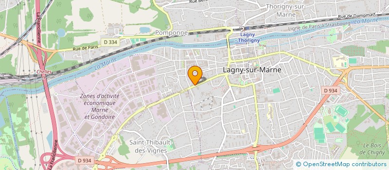 localisation de l'entreprise MECANO  LAGNY-SUR-MARNE