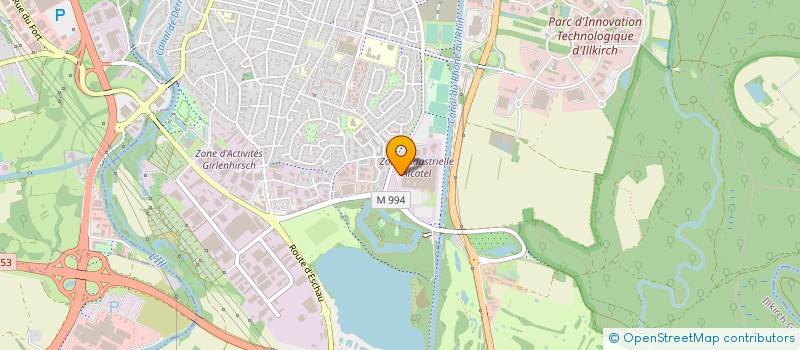 localisation de l'entreprise MECANOBLOC  ILLKIRCH-GRAFFENSTADEN