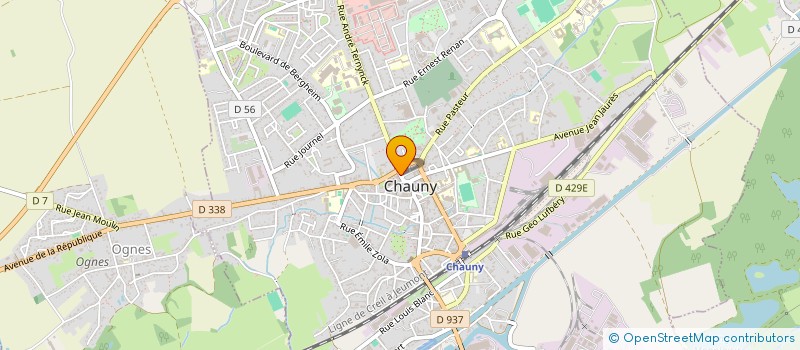 localisation de l'entreprise MECANOGRAPHIE SERVICE à CHAUNY