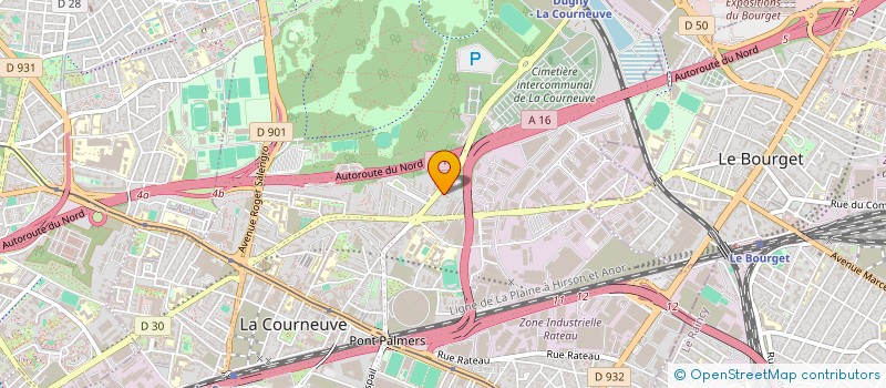 localisation de l'entreprise MECANOVA à LA COURNEUVE