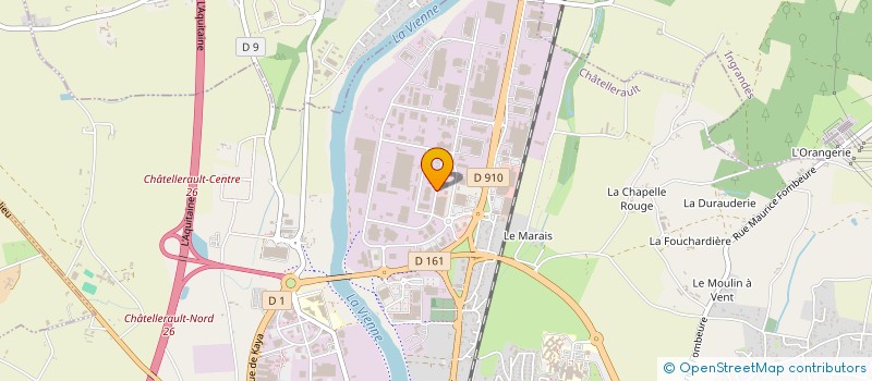 localisation de l'entreprise MECAPLUS 86  CHATELLERAULT