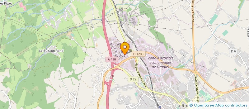 localisation de l'entreprise MECARO à LA ROCHE-SUR-FORON