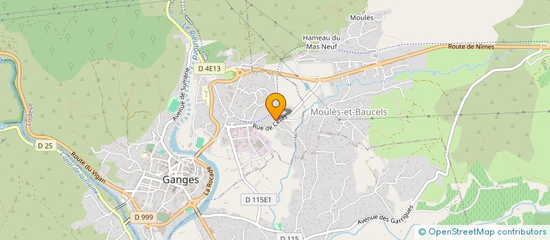 localisation de l'entreprise MECASERVICE à GANGES