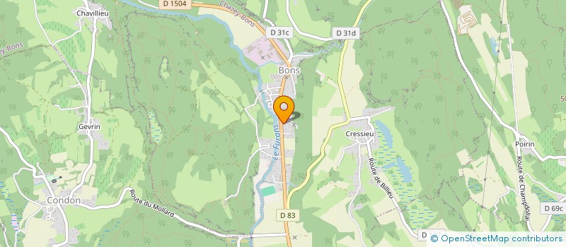 localisation de l'entreprise MECASERVICES TP à CHAZEY-BONS