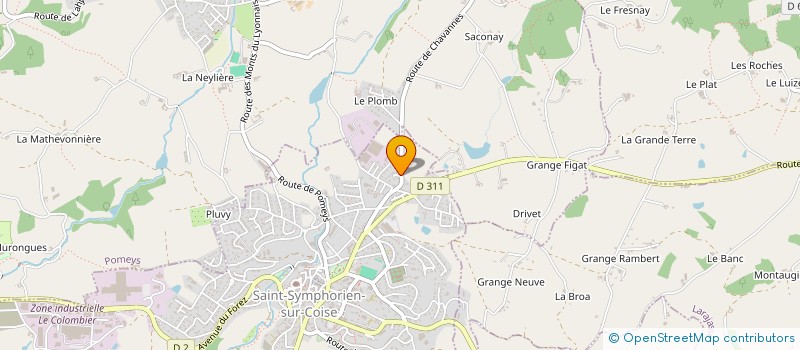 localisation de l'entreprise MECATEC  SAINT-SYMPHORIEN-SUR-COISE