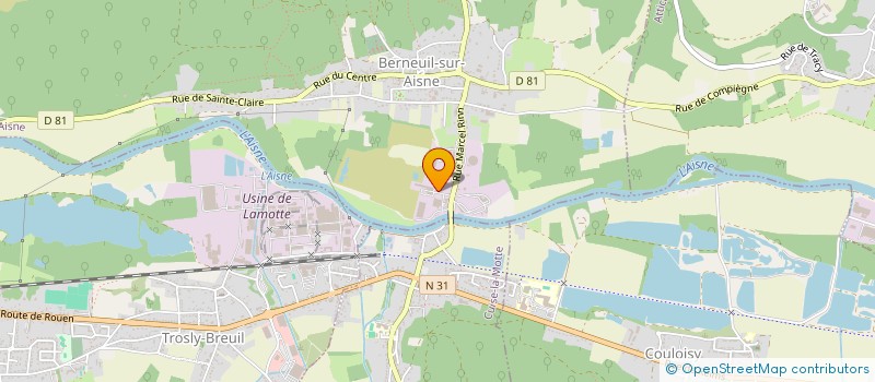 localisation de l'entreprise MECATEXEL à BERNEUIL-SUR-AISNE