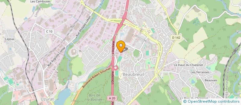localisation de l'entreprise MECHAUTO à LIMOGES