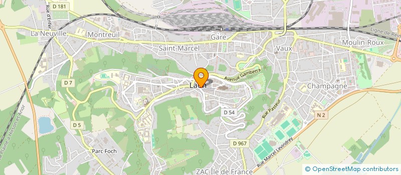 localisation de l'entreprise MED à LAON