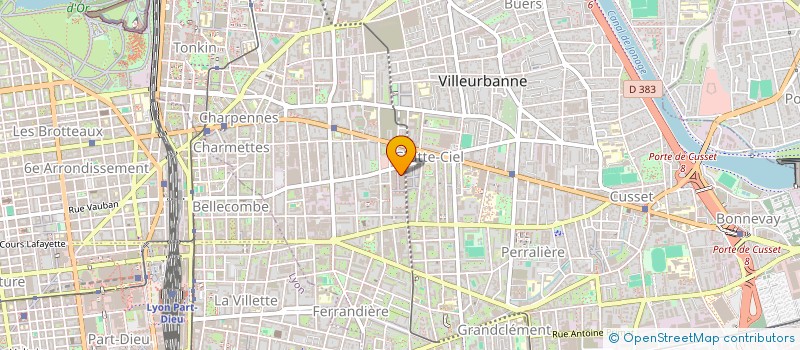 localisation de l'entreprise MED AX CLUB  VILLEURBANNE