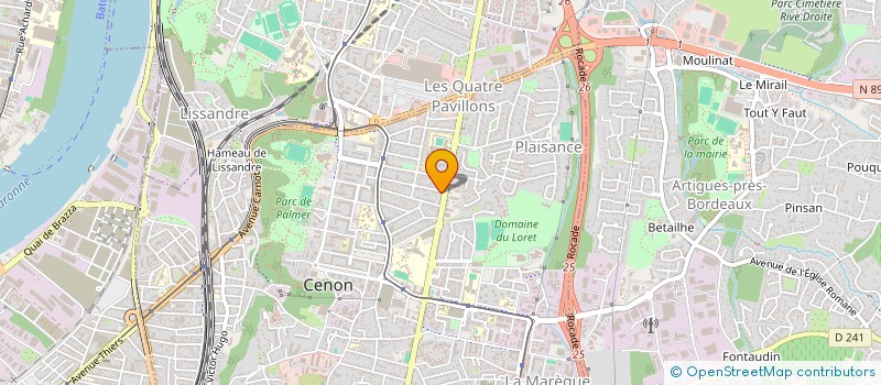 localisation de l'entreprise MED CARRELAGE  CENON