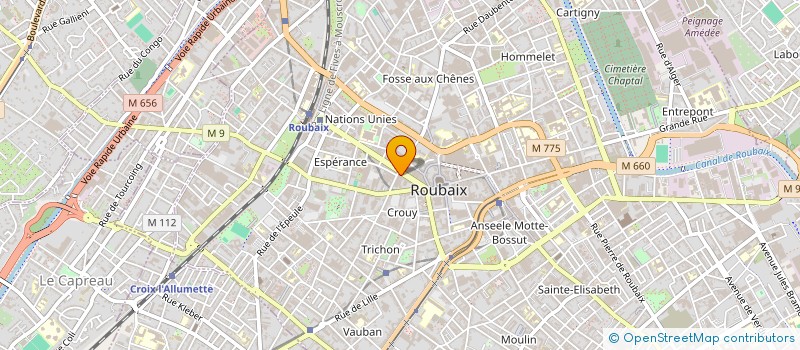localisation de l'entreprise MED COMMUNICATIONS à ROUBAIX