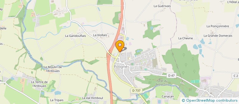 localisation de l'entreprise MED.CON  POLIGNE