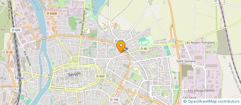 localisation de l'entreprise MED INFORMATIQUE  SENS