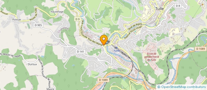 localisation de l'entreprise MED SANTE  TULLE