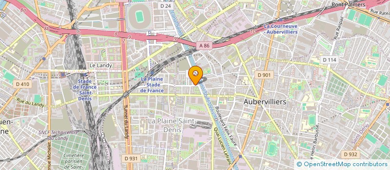 localisation de l'entreprise MED VTC  AUBERVILLIERS