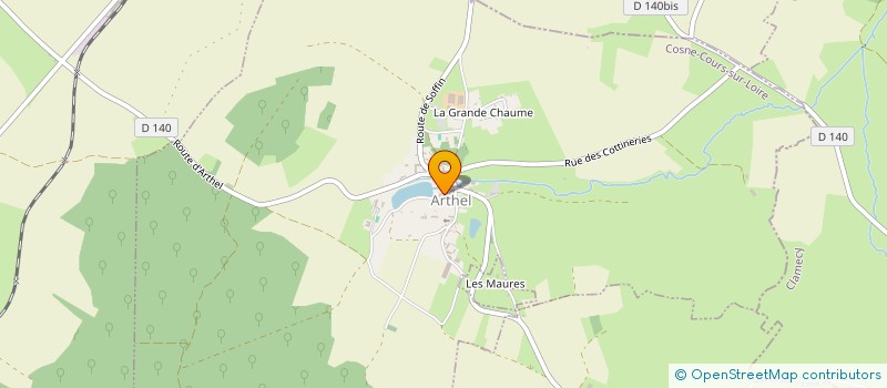 localisation de l'entreprise MEDANIMAL à ARTHEL