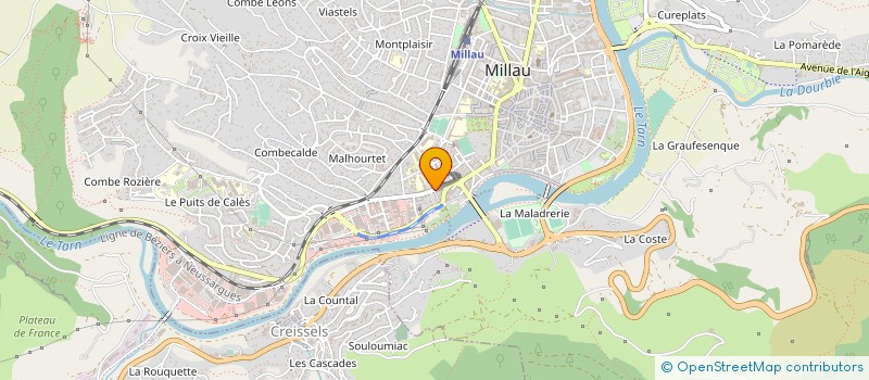 localisation de l'entreprise MEDECINE GENERALE DES ONDES  MILLAU