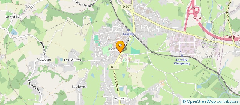 localisation de l'entreprise MEDECINES ET TERRITOIRES  LENTILLY