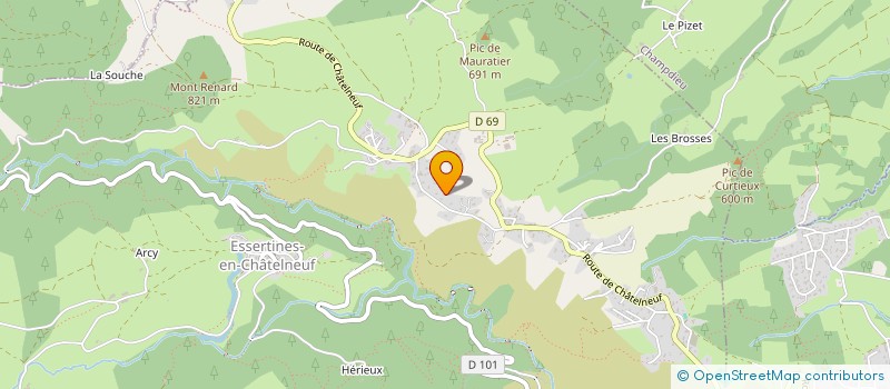 localisation de l'entreprise MEDECINS LES OLLAGNES  ESSERTINES-EN-CHATELNEUF