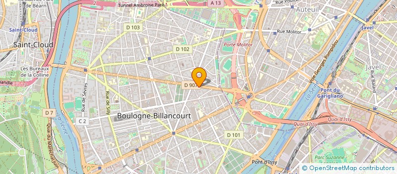 localisation de l'entreprise MEDEXPR  BOULOGNE-BILLANCOURT