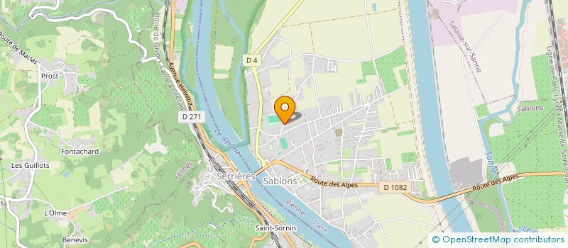 localisation de l'entreprise MEDI@COM  LE PEAGE-DE-ROUSSILLON