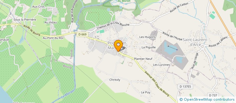 localisation de l'entreprise MEDI PM  PRIGNAC-ET-MARCAMPS