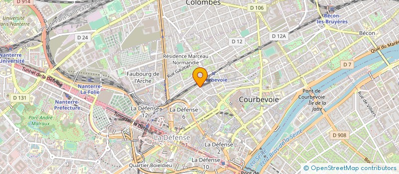 localisation de l'entreprise MEDI PORTAGE à COURBEVOIE