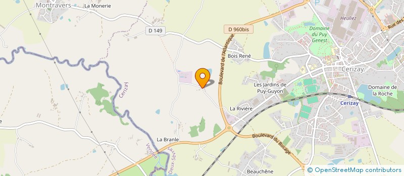 localisation de l'entreprise MEDIA CINE à CERIZAY