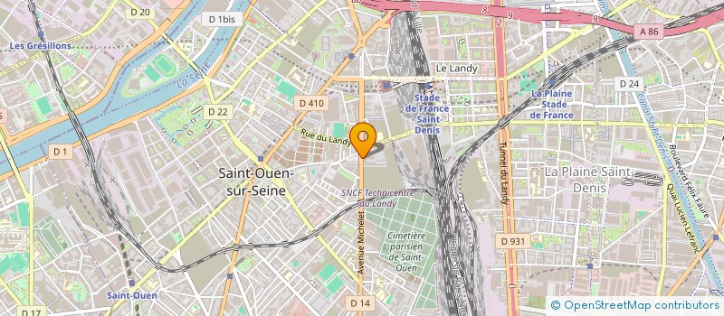 localisation de l'entreprise MEDIA LINK  SAINT-OUEN-SUR-SEINE