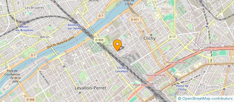 localisation de l'entreprise MEDIA & MANAGEMENT à CLICHY