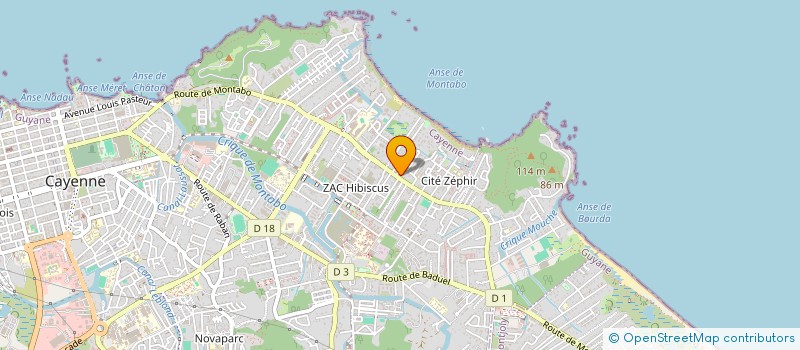 localisation de l'entreprise MEDIA'TIC  CAYENNE