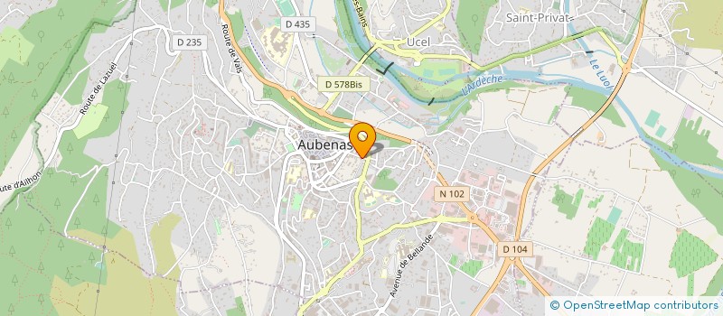 localisation de l'entreprise MEDIA TV à AUBENAS