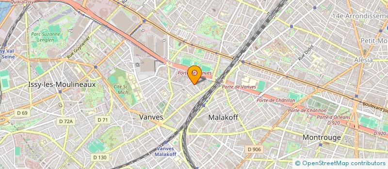 localisation de l'entreprise MEDIABAG / CHARITYBAG RESEAU PRESSE PARIS ILE DE FRANCE à VANVES