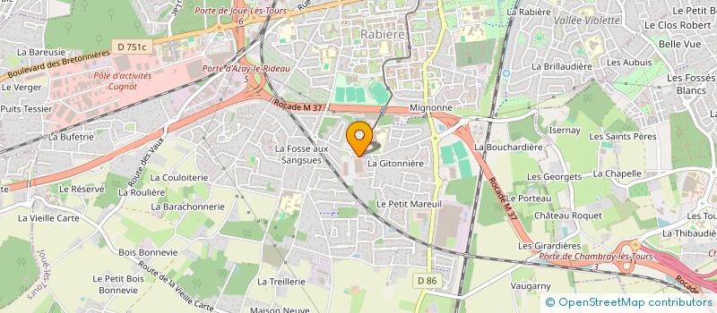 localisation de l'entreprise MEDIABAQUE INFORMATIQUE  JOUE-LES-TOURS