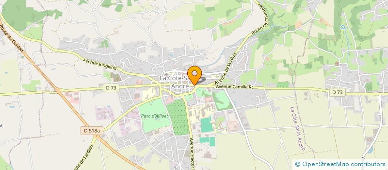 localisation de l'entreprise MEDIACOM  LA COTE-SAINT-ANDRE