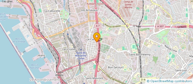 localisation de l'entreprise MEDIANCE 13 à MARSEILLE