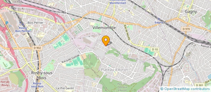 localisation de l'entreprise MEDIAPROD à ROSNY-SOUS-BOIS