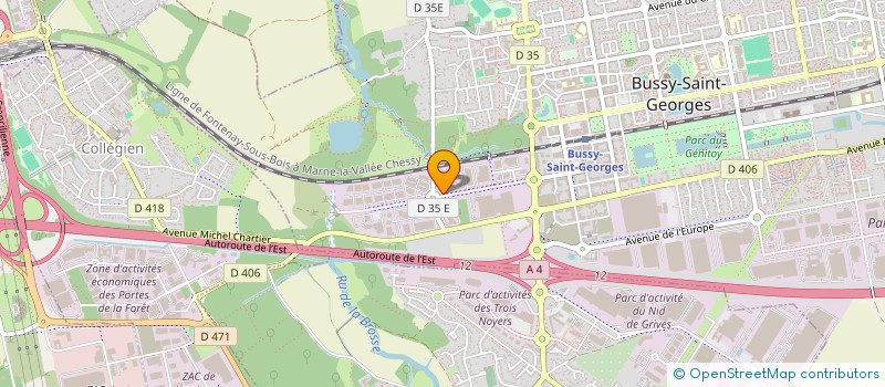 localisation de l'entreprise MEDIARAMA AFFICHAGE  BUSSY-SAINT-GEORGES