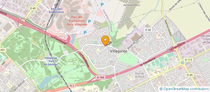 localisation de l'entreprise MEDIASAT  VILLEPINTE