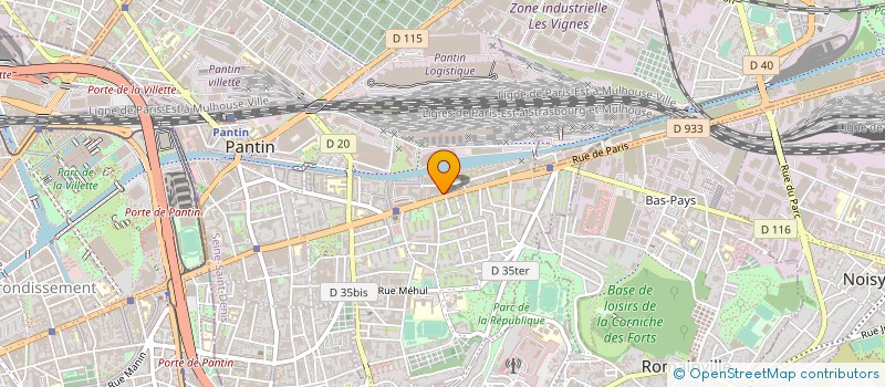 localisation de l'entreprise MEDIASTAND à PANTIN