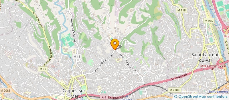 localisation de l'entreprise MEDIATEXTE COMMUNICATION à CAGNES-SUR-MER