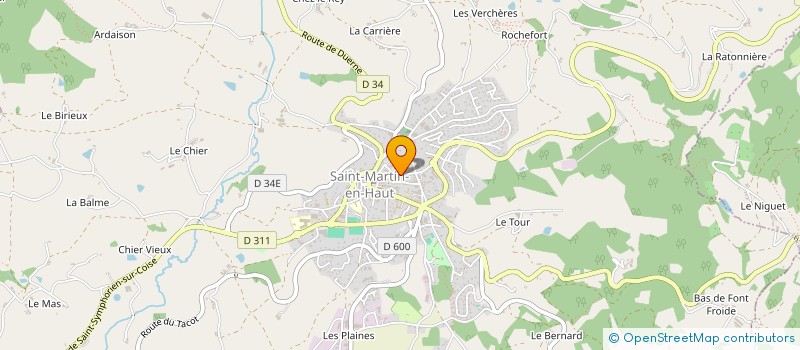 localisation de l'entreprise MEDIATHEQUE L ENVOL DES MOTS à SAINT-MARTIN-EN-HAUT