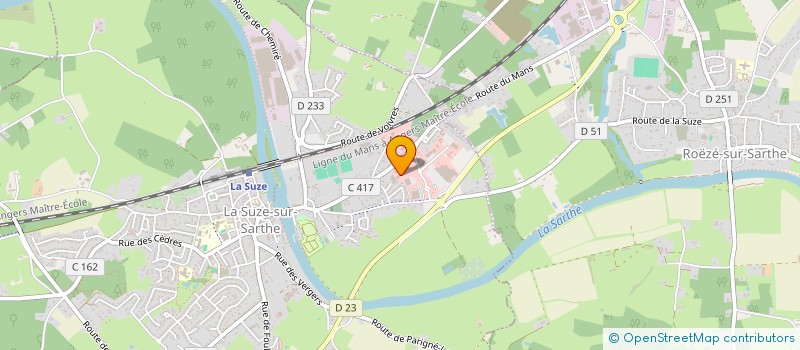 localisation de l'entreprise MEDIC'ELAN 72 à LA SUZE-SUR-SARTHE