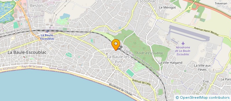localisation de l'entreprise MEDIC'OUEST à LA BAULE-ESCOUBLAC