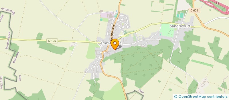 localisation de l'entreprise MEDICA 95  AMBLAINVILLE