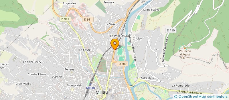 localisation de l'entreprise MEDICAL 12 à MILLAU