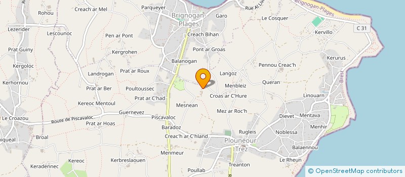 localisation de l'entreprise MEDICAL PRESTATION  PLOUNEOUR-BRIGNOGAN-PLAGES