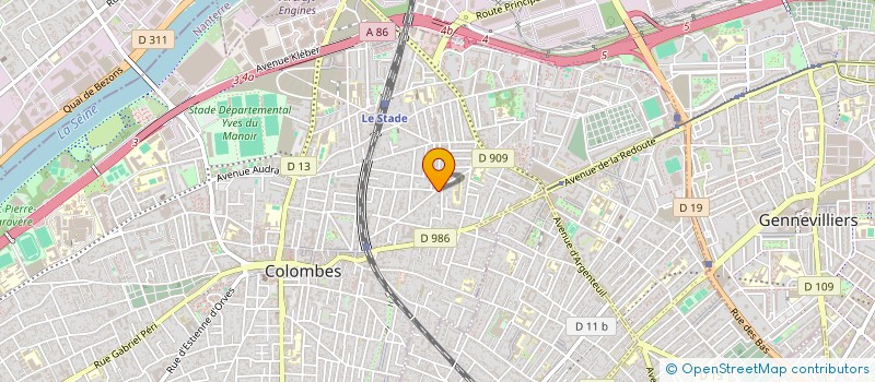 localisation de l'entreprise MEDICAL SERVICE à COLOMBES