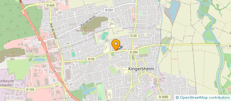 localisation de l'entreprise MEDICALE DEBUSSY  KINGERSHEIM