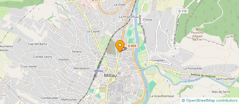 localisation de l'entreprise MEDICALE DU STADE à MILLAU
